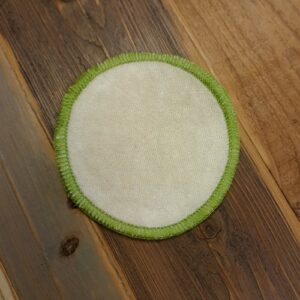 Disque démaquillant coton lavable vert